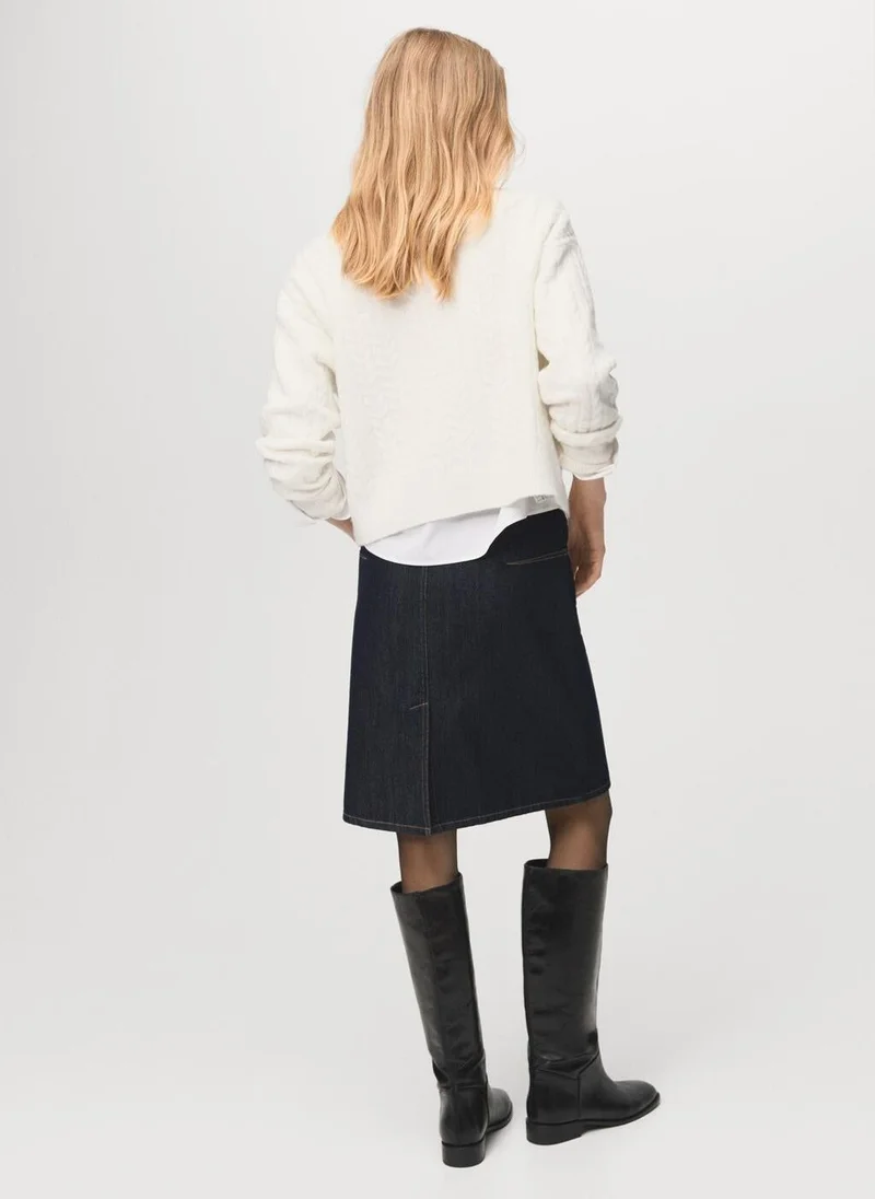 MANGO Braided knitted sweater