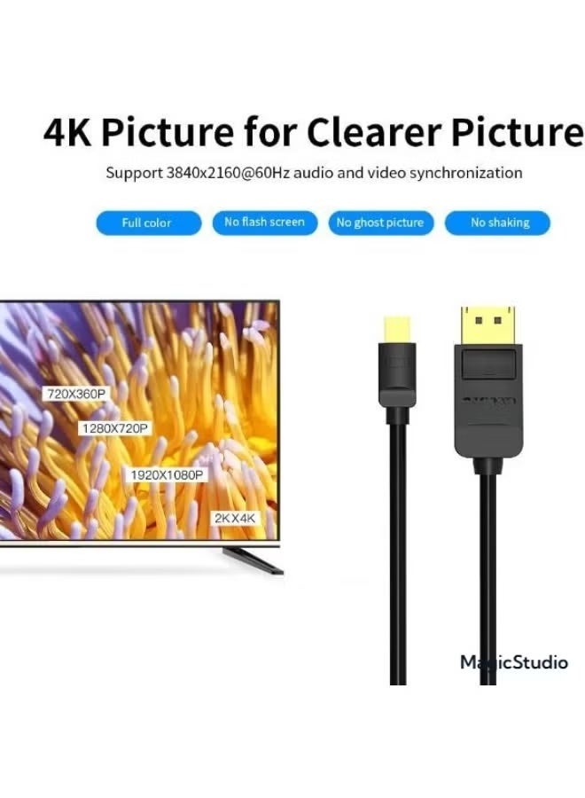Mini DisplayPort to DisplayPort Cable 4K@60Hz, High-Speed Video Cable for Monitors, Projectors and Compatible Laptops, 3 Meter - Image 3