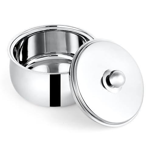 FNS Ebro Stainless Steel Double Wall Insulated Designer Casserole with Lid Elegant Hot Pot Food Warmer, Self Locking Press Lid, Hot Food Upto 8 Hours (1500 ml) - Image 2