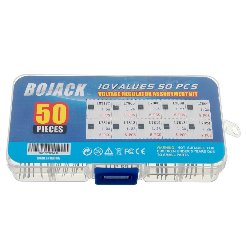 BOJACK 10 Values 50 Pcs LM317 L7805 L7806 L7808 L7809 L7810 L7812 L7815 L7818 L7824 TO-220 Package High Current Positive Voltage Regulator Assortment Kit - Image 3