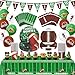 Bolake 140PCS Football Party Supplies Tableware Set Serve 24 Football Birthday Party Decorations Includes Plates Napkins Cups Banner Balloons Cake ToppersTablecloth for Football Themed Party Supplies - Image 3