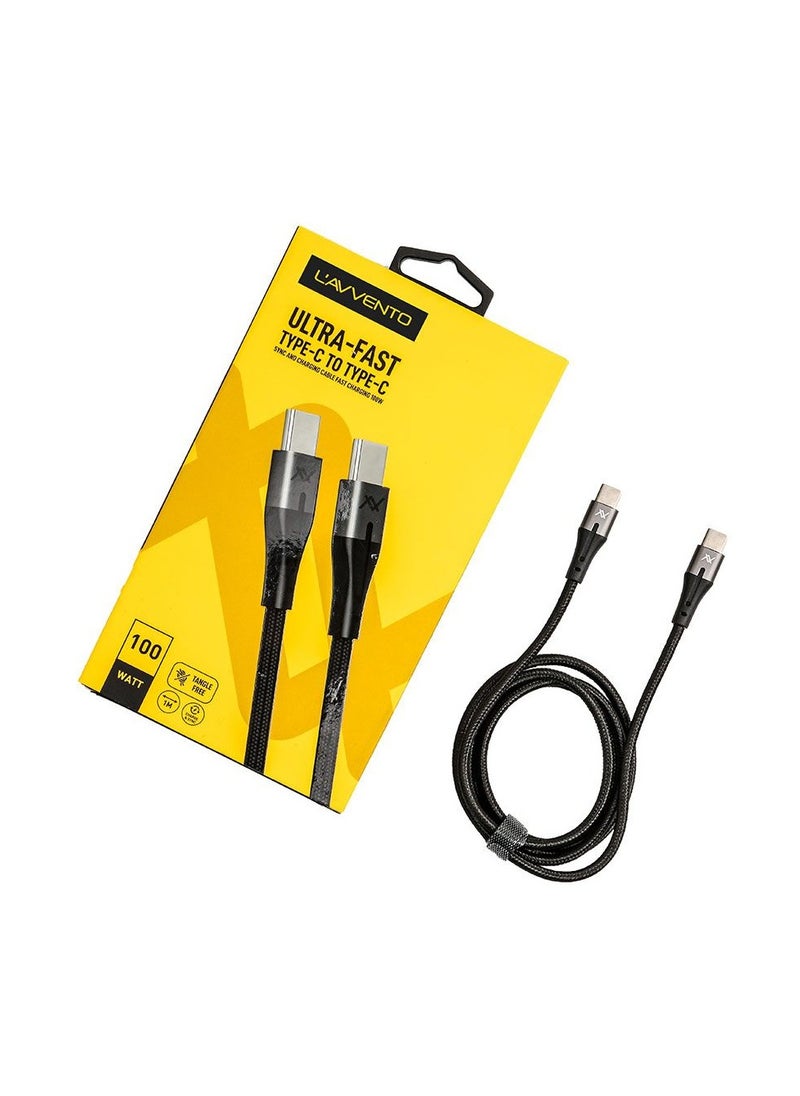 LAVVENTO L'AVVENTO (MP474) Ultra-Fast Type-C to Type-C Sync and Charging Cable Fast Charging 100W - 1M  - Image 4