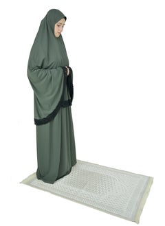 DAMAS COLLECTION Two Piece Islamic prayer dress women with Lace - Prayer Clothes for Women - Prayer Abaya For women - Jilbab 2 piece, Umrah essentials for women - Prayer set  - Image 2