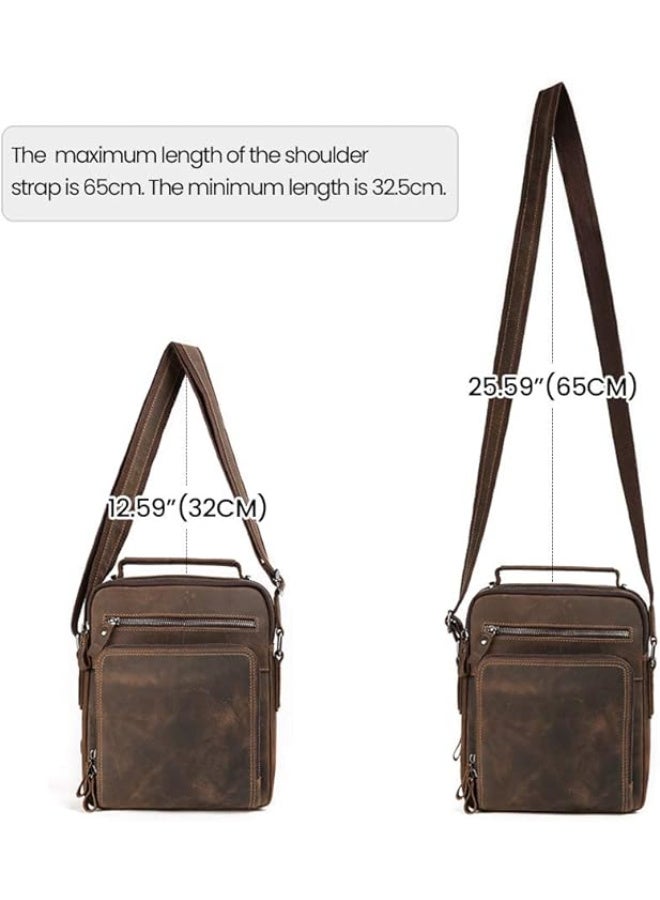 Goolink Men's Genuine Leather Small Messenger Bag, Classic Crossbody Shoulder Bags for Business and Travel  - Image 5