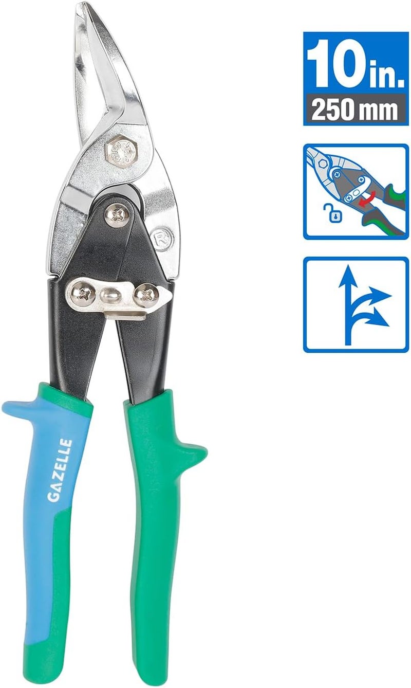 Gazelle 10 In. Right Cut Aviation Tin Snip - Image 2