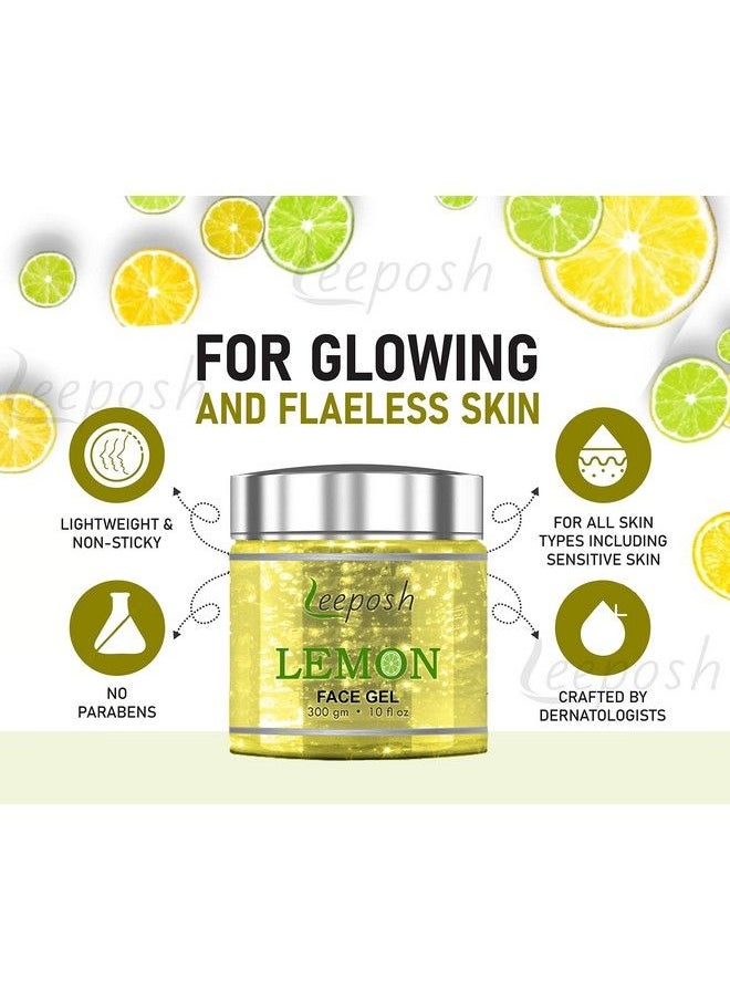 leeposh Lemon Gel ; Lemon Vitamin C Gel ; Vitamin C Gel For Skin Glow & Lightening 300 Gm Gel Best For Acne & Clear Skin & Lightening  - Image 5