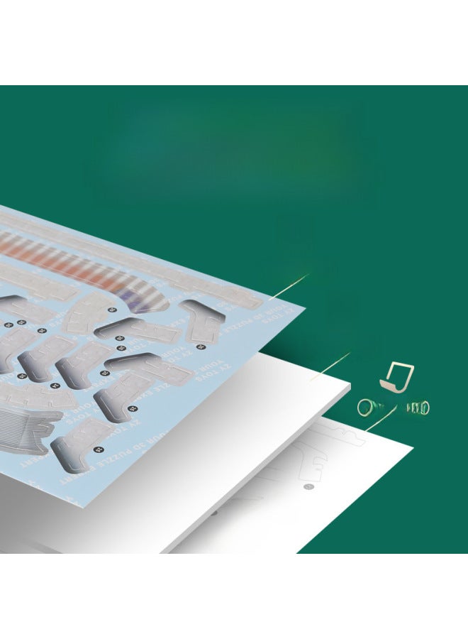 3D Jigsaw Puzzle World Cup Football Stadium Construction Stadium Model Children's DIY Puzzle Toy-Color:OPP Bag Packing - Image 5