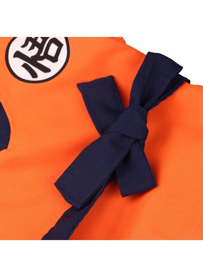Loquat Dragon Ball Super Saiyan Goku Cosplay Costume - Kid  Adult Universal 6-Piece Set for  Performances   (Includes Top/Pants/Belt/Wrist Guards/Boot Covers/Tail | Sizes 140) - Image 5