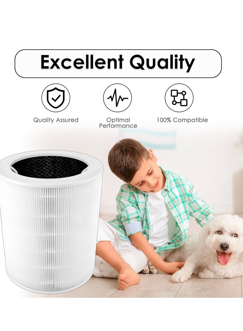 واي آند دي فلتر استبدال كربون نشط لمرشح كربون نشط لتنقية الهواء، إزالة الغبار، فلتر HEPA، إزالة الروائح، متوافق مع Levoit، مناسب لنموذج Levoit 600s، ضروري لمنازل GCC. - Image 3