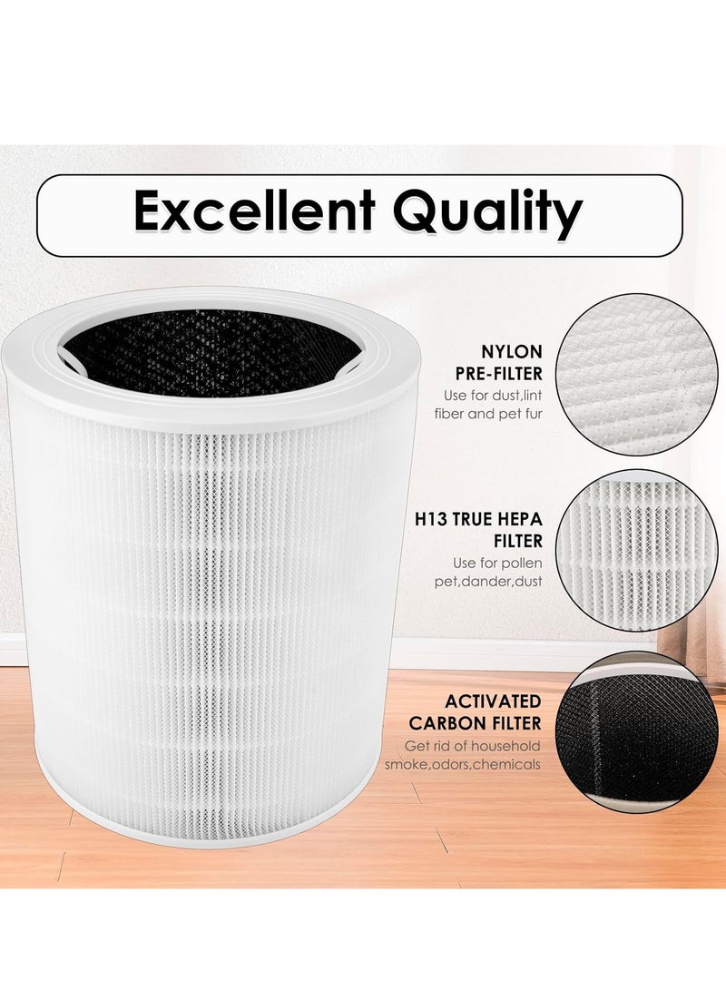 واي آند دي فلتر استبدال كربون نشط لمرشح كربون نشط لتنقية الهواء، إزالة الغبار، فلتر HEPA، إزالة الروائح، متوافق مع Levoit، مناسب لنموذج Levoit 600s، ضروري لمنازل GCC. - Image 5