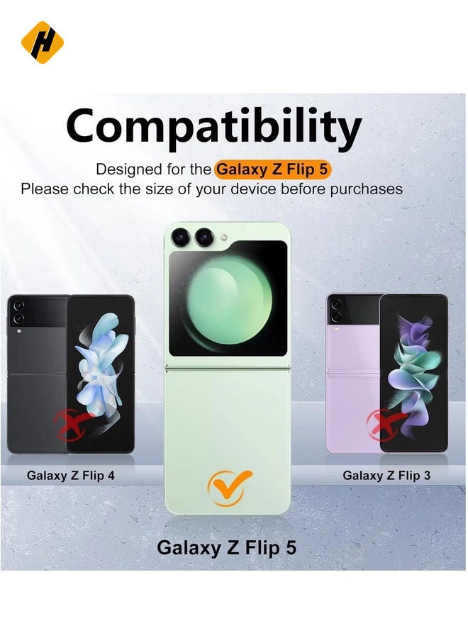 Case for Samsung Galaxy Z Flip 5 Clear Magnetic Case Compatible with Mag-Safe Support Wireless Charging Galaxy Z Flip 5 Cover Transparent Slim Thin Shockproof Case Cover for Galaxy Z Flip 5  - Image 2