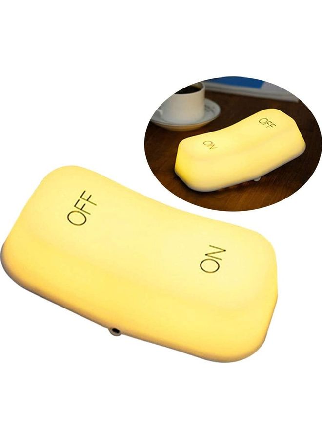 NIBEMINENT ON/OFF Switch Light Rechargeable Table Lamp Yellow 19cm - Image 4
