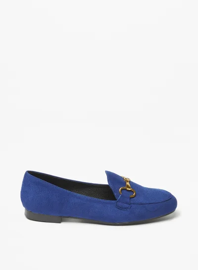 فلورا بيلا من شو إكسبرس Womens Solid Slip-On Loafers with Metallic Accent