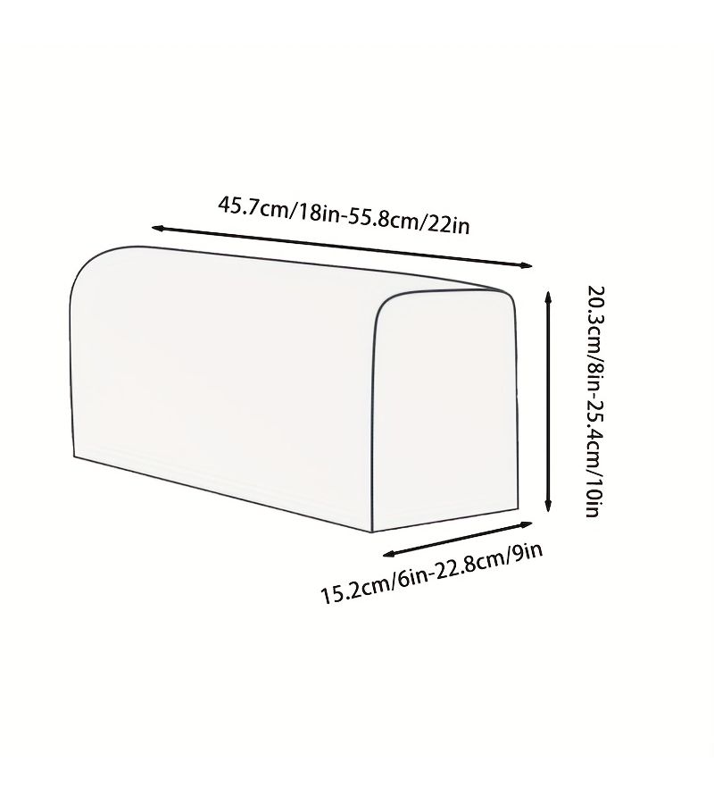 1pc Metal Gray Shakefur Sofa Arm Cover Scratch Resistant Pet Friendly Machine Washable - Image 4
