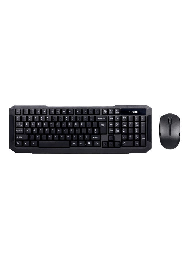 NIBEMINENT 2.4G Wireless Keyboard And Optical Mouse Set Black  - Image 1