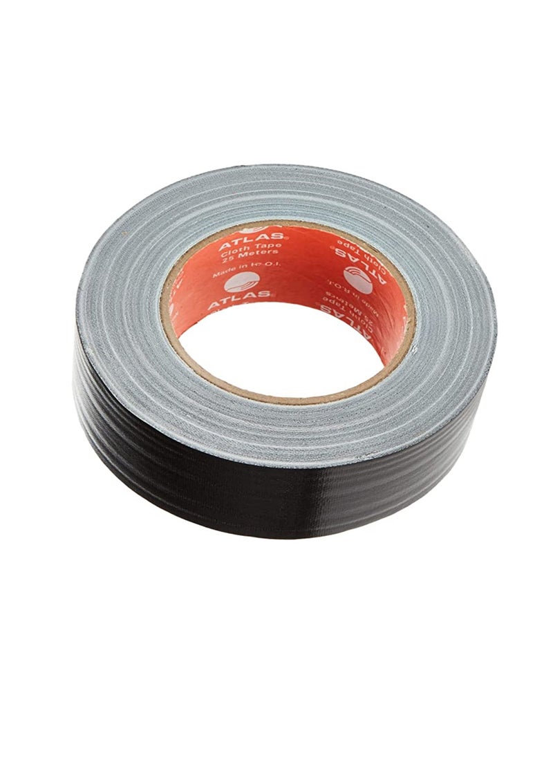 ATLAS 25-Meter Length Cloth Tape 1.5 Inch Wide Black Colour  - Image 2