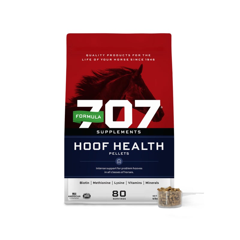 Formula 707 Hoof Health Equine Supplement 5 lb Bag - 80 Servings â€“ Biotin, Amino Acids, and Minerals to Improve and Support Healthy Horse Hooves - Image 1