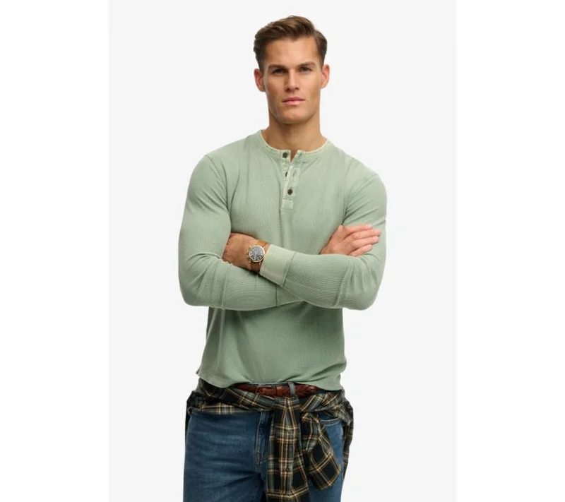 Superdry Lightweight Textured Grandad Top