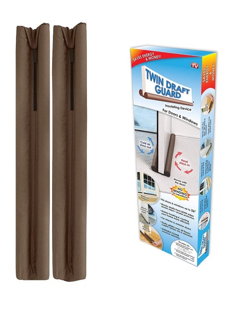 2Pc Twin Draft Guard Ground Under Door Draft Blocker For Reduce Noise