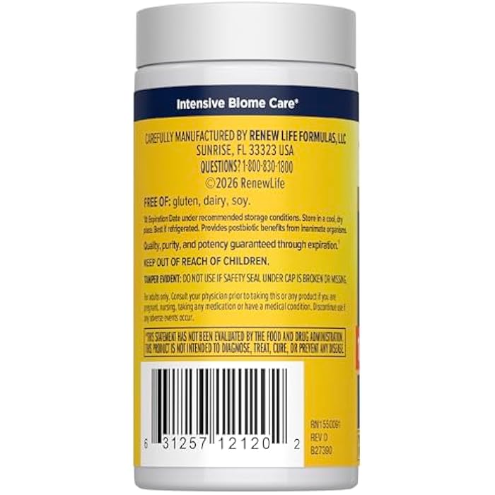 Renew Life Ultimate Flora Adult Ultimate Care Probiotic, 150 Billion, 30 Caps (Package May Vary) - Image 3