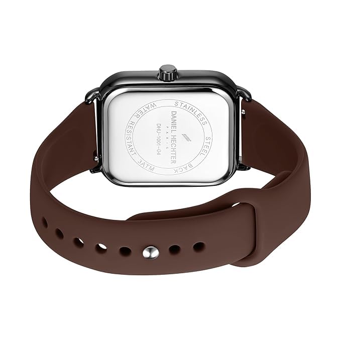 Daniel Hechter Plaisance Collection Square Watch for Women - White dial, Roman Numerals with Minimalist Design - Image 5