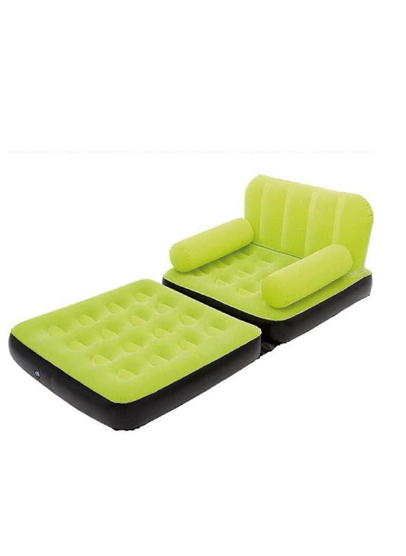 Inflatable Sofa Multifunctional Inflatable Sofa Bed Inflatable Lounger Air Chair Sofa Bed Inflatable Leisure Sofa Chair Soft and Comfortable Foldable Design for Indoor Outdoor Use product color Blue