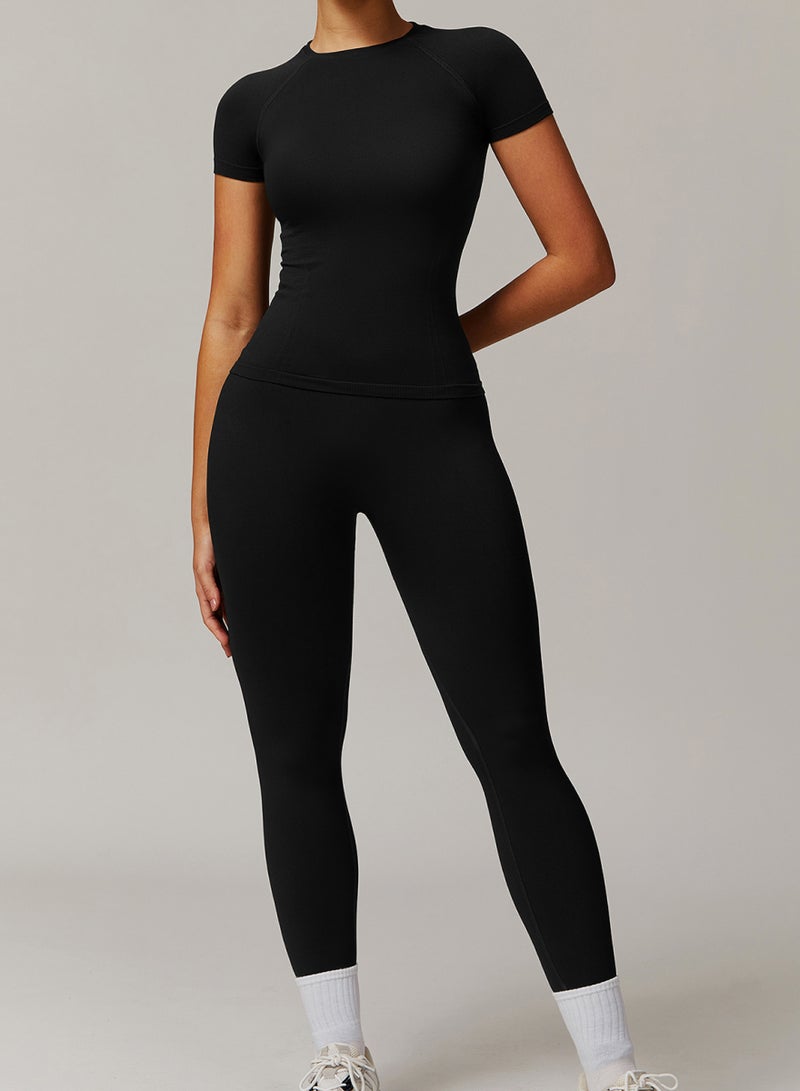 KAWN.YOGA Womens Short Sleeves Fitted Shirt - Image 5