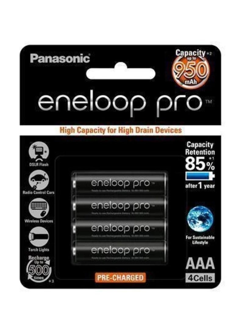 Panasonic Panasonic Eneloop Pro AAA Ni-MH 950 mAh Rechargeable Batteries (Pack of 4) 