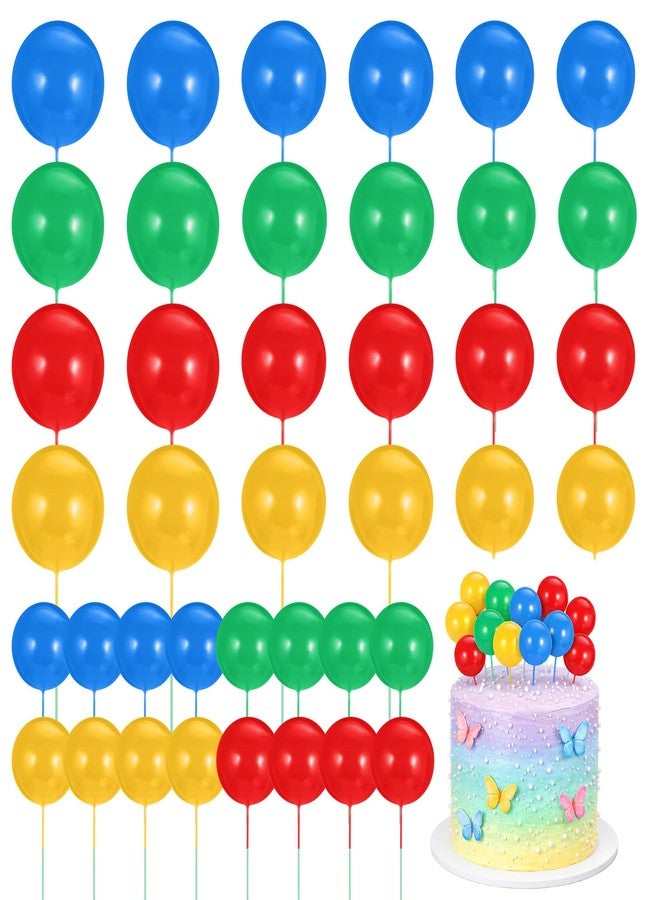 Neyauo 40 Pcs Colorful Foam Ball Cake Toppers Mini Round Ball Inserts DIY Decorative Cake Ornaments Stylish Cupcake Picks for Birthday Wedding Baby Shower Anniversary Christmas Party Decoration Supplies - Image 1