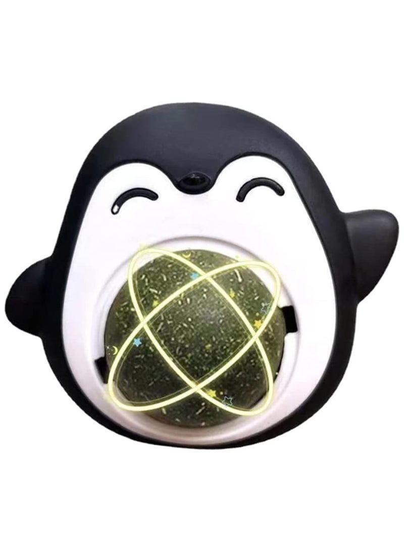 SYOSI - 3PCS Penguin Catnip Wall Ball Cat Toys Catnip, Snack Healthy Rotatable Treats Toys Kitten Playing Toy, Edible Cat Mint Licking Ball(Catnip & Gall Fruit) - Image 1