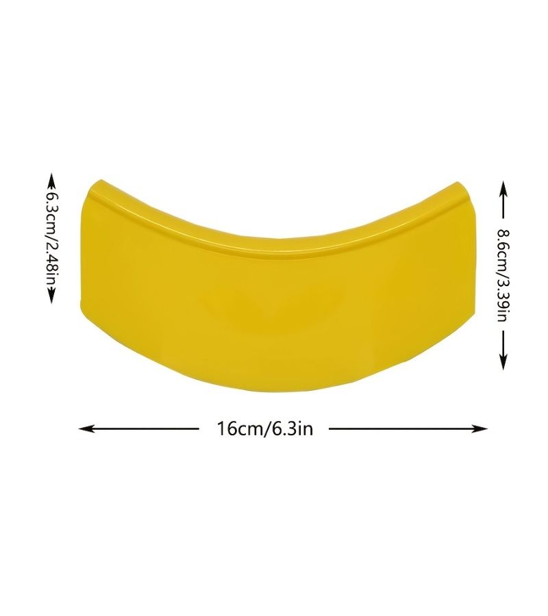 5 Piece Paint Can Spout Set With Brush Holder And Scraper Plastic Yellow Stirrer - Image 3