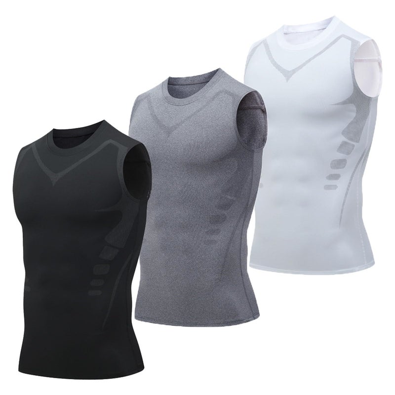 New Version Ionic Shaping Vest - Energxcell Ionic Shaping Vest Crewneck Slimming Compression Tank - Image 2
