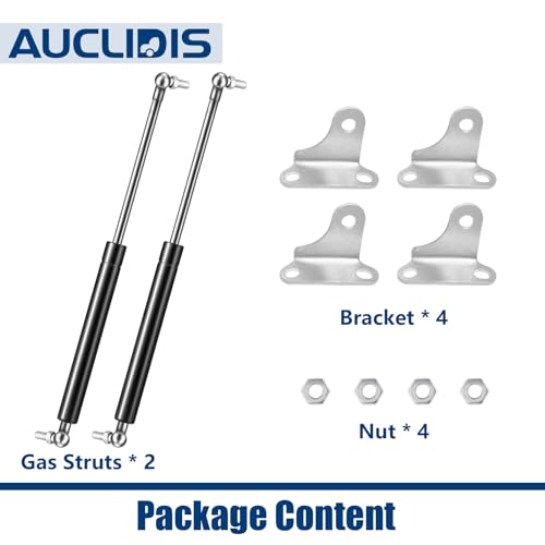AUCLIDIS 25 Inch 80lb/356N Gas Strut Shock Spring Lift Support for RV Bed Storage Cover Tool Box Lid Basement Door Boat Hatch TV Cabinet Replacement Parts Kit, Set of 2 by AUCLIDIS - Image 5