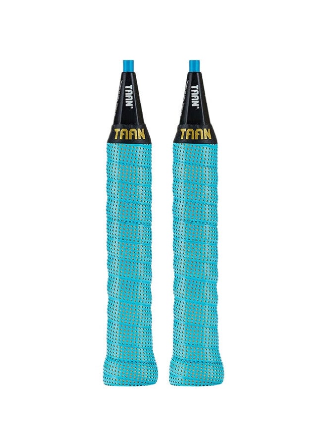 Taan Badminton Racket Grip Tape, Wear-Resistant, Sweat-Absorbing, Double-Layer Wrap, Patented Version, Light Blue, 2-Pack, Tw090 - Image 3