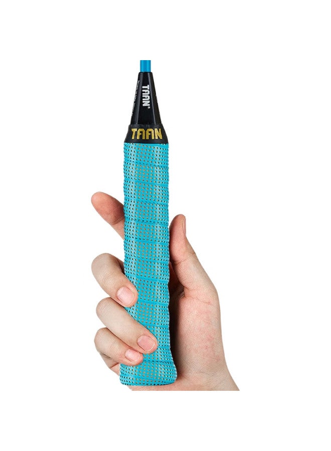 Taan Badminton Racket Grip Tape, Wear-Resistant, Sweat-Absorbing, Double-Layer Wrap, Patented Version, Light Blue, 2-Pack, Tw090 - Image 1
