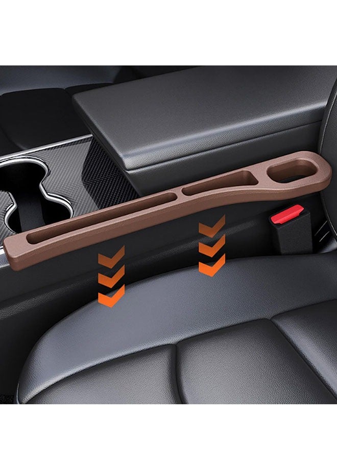 2 Pack Car Seat Gap Filler Organizer,2025 New No Drop Seat Guard,Suitable for Most Cars and Trucks To Stop Things From Dropping（brown） - Image 4