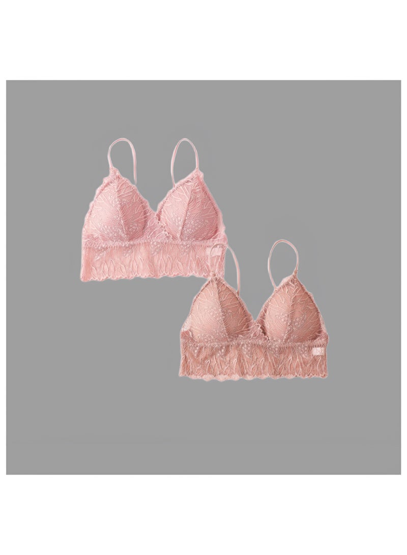 2-Pieces Ladies Lace Tube Top Bra  - Image 1