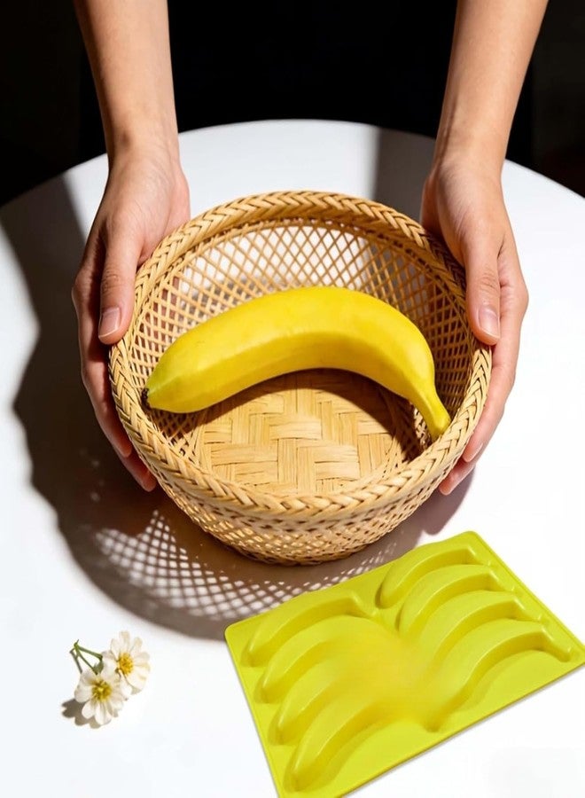 Skytail 8 Slot Banana Silicone Mold Fruit Candle Mould for Candle Making Cake Fondant Decorating Chocolate Candy Food Melts Dessert Pastry & Ice Cream Mold Soap Crafting Projects Fruit Pop Molds - Image 3