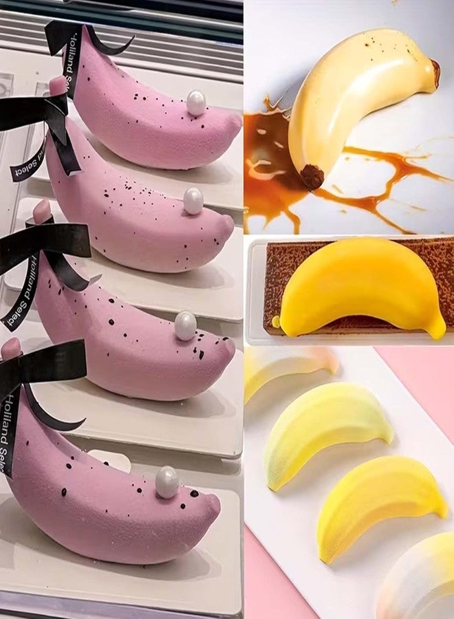 Skytail 8 Slot Banana Silicone Mold Fruit Candle Mould for Candle Making Cake Fondant Decorating Chocolate Candy Food Melts Dessert Pastry & Ice Cream Mold Soap Crafting Projects Fruit Pop Molds - Image 4