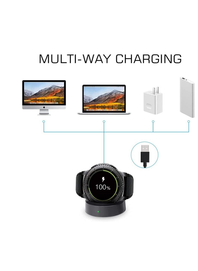 Wireless Charging Dock Cradle Charger compatible with Samsung Gear S3 Classic Frontier Smart Watch Charging Dock Watch - Image 3