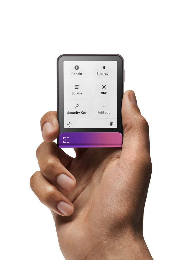 Ledger محفظة فليكس هاردوير | مكافأة بقيمة 70 دولار من ليدجر | شاشة تعمل باللمس 2.84" + مفتاح الاسترداد، أمان البيتكوين، أكثر محفظة تشفير أمانًا في العالم، اتصال بلوتوث، لنظامي iOS و Android - كرمزون ماجنتا - Image 5