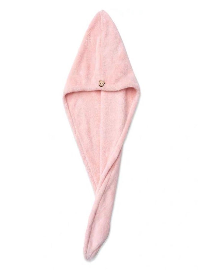 Ultra fine fiber quick drying hair towel bag pink 25 * 65cm - Image 2