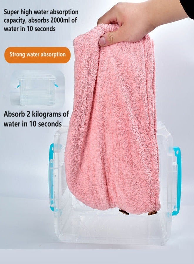 Ultra fine fiber quick drying hair towel bag pink 25 * 65cm - Image 3