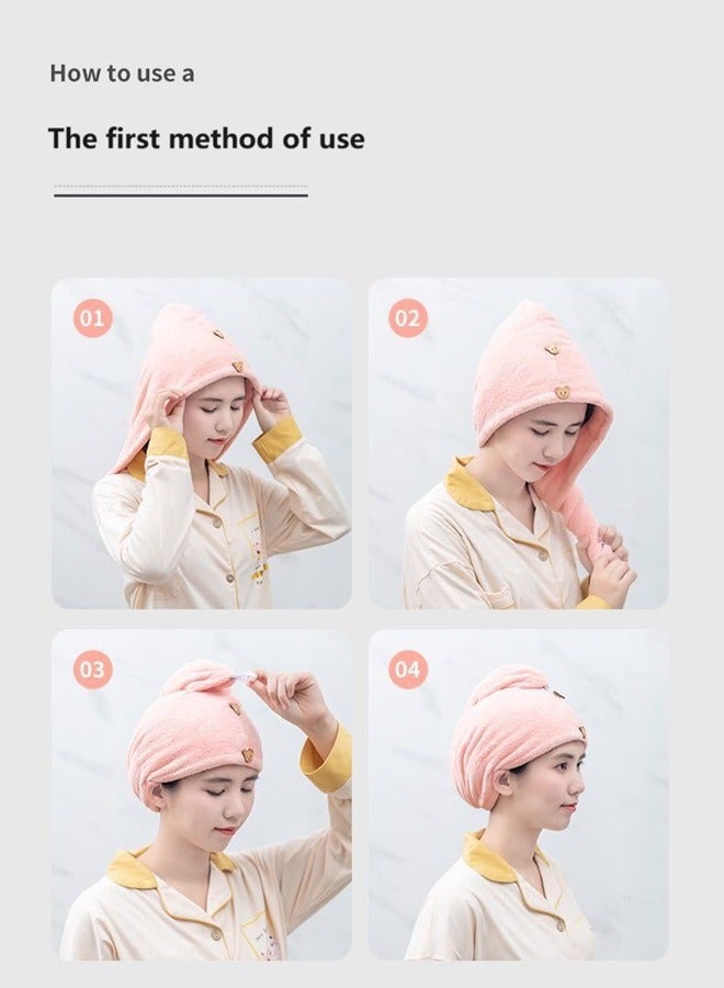 Ultra fine fiber quick drying hair towel bag pink 25 * 65cm - Image 4