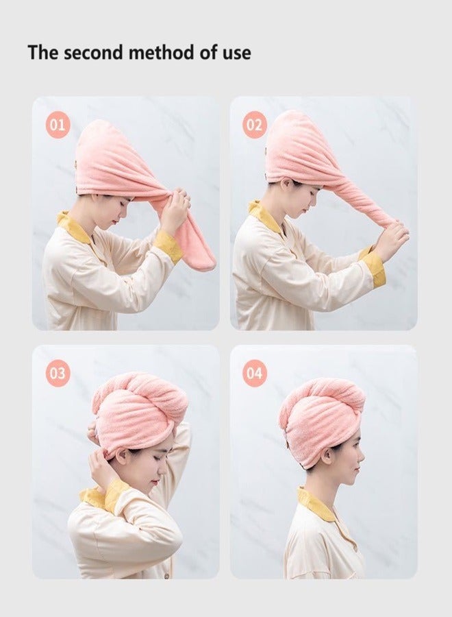 Ultra fine fiber quick drying hair towel bag pink 25 * 65cm - Image 5