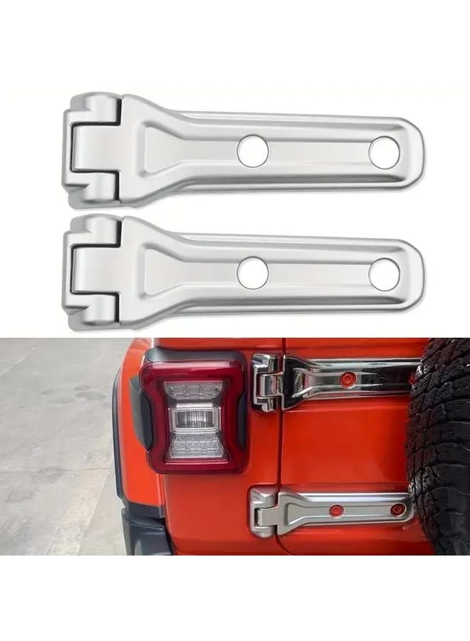 Tailgate Hinge Cover Trim For JL Truck Bed Durable Silvery Trim Enhance Appearance 2pcs - Image 1