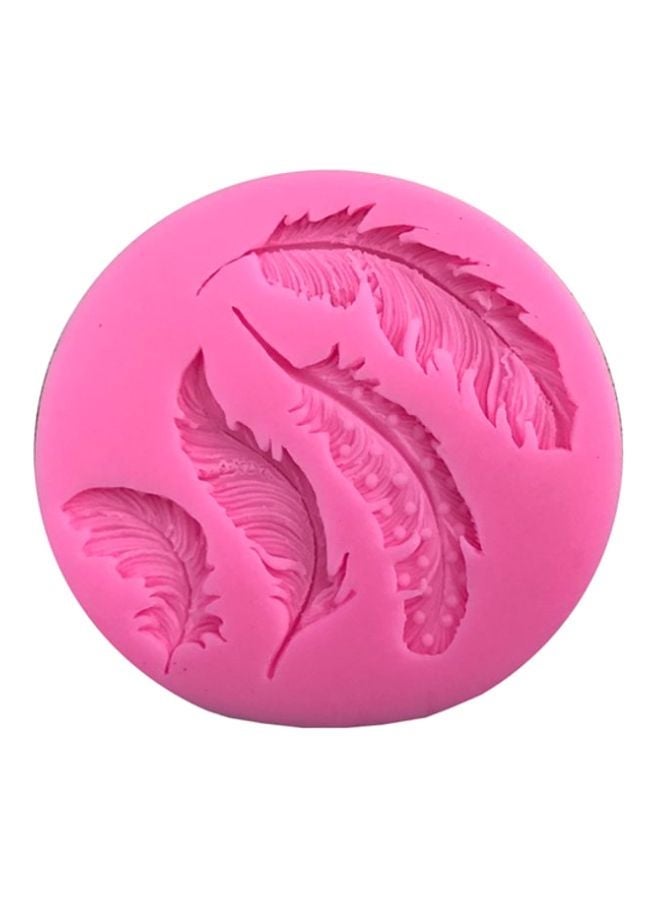 Feather Sugar Buttons Silicone Mold Pink