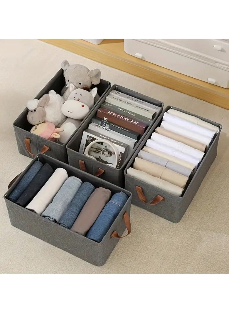 Oxford Storage Box for Clothes, Towels, Bedding, Foldable, 48*30*18cm  - Image 3