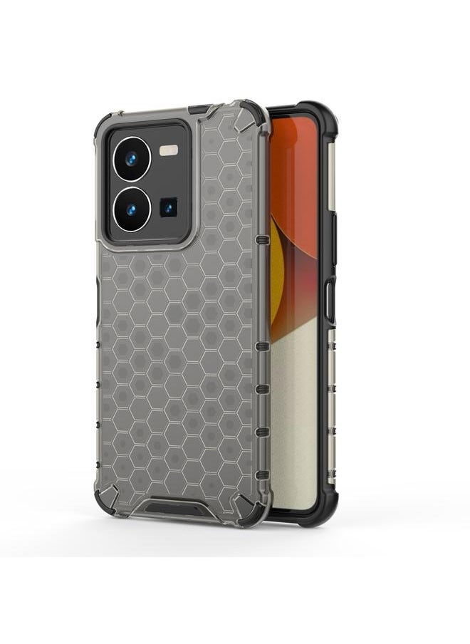 Green Tiger - For vivo Y35 4G / Y22S 4G Global Honeycomb Phone Case(Black) - Image 1