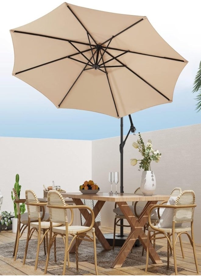 GUDOO 60L Water Tank Square Heavy Patio Umbrella Base Stand Wind-Resistant Design with 2 Wheels (Only Water Tank, Black)  - Image 5